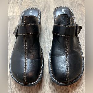 Born BOC Hannie Womens Size 9 Black Slip On Clogs Backless Shoes